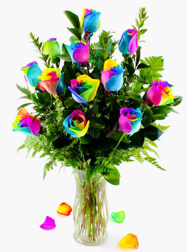 RAINBOW ROSE BOUQUET