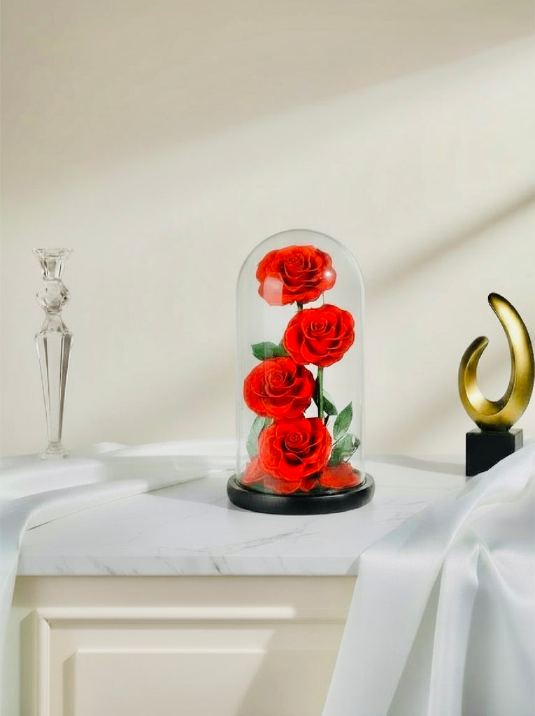 FOREVER ROSES GLASS DOME