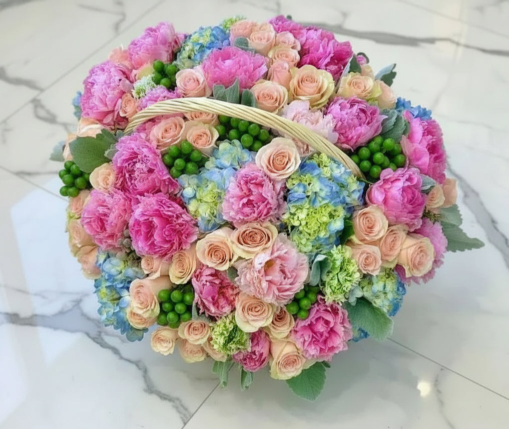 PEONIES AND MIXED FLOWERS